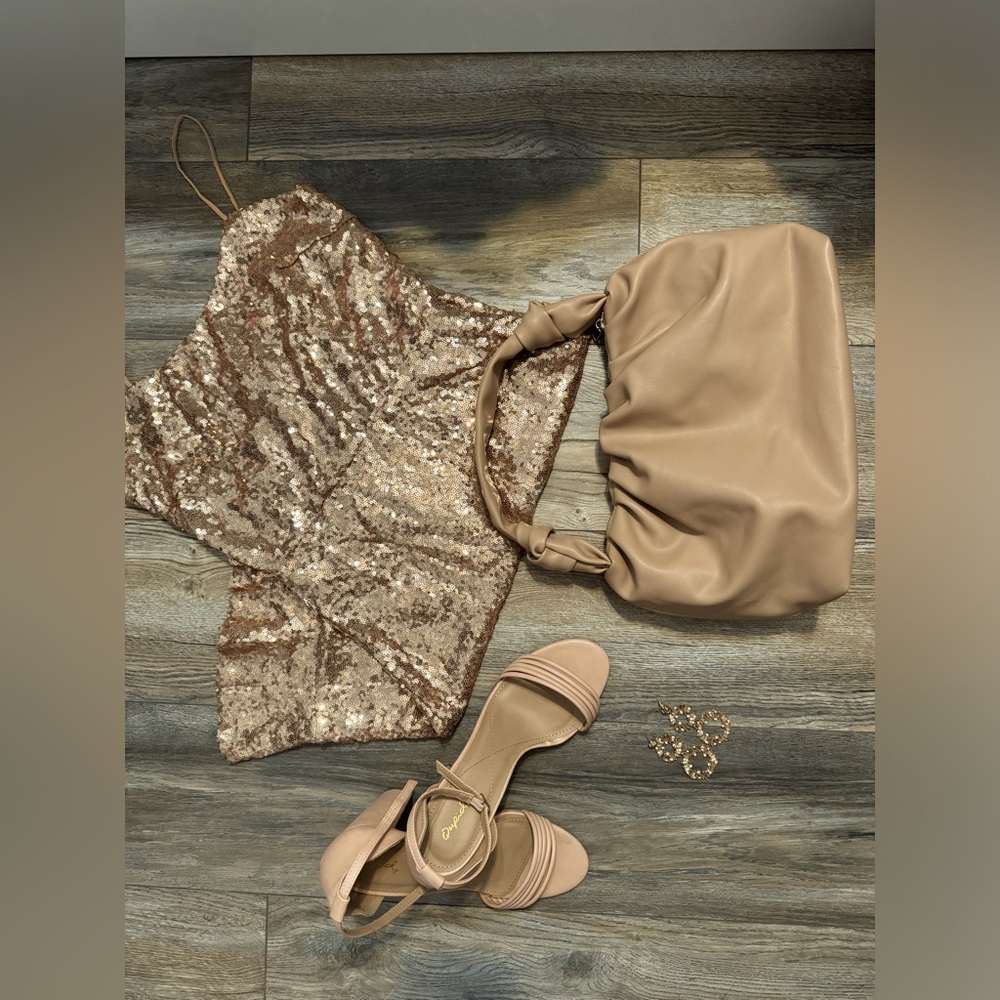Rose gold occasion dress